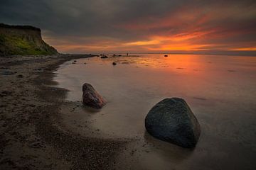 Zonsondergang op de kliffen van Heiligenhafen