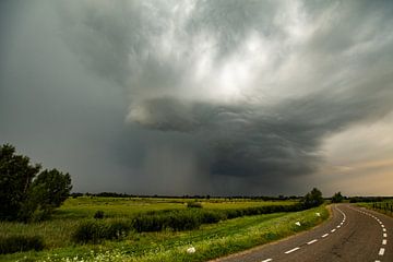 Le début de la pluie sur Arie Jan van Termeij