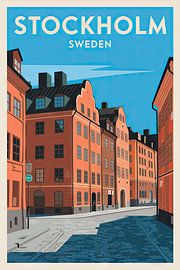 Stockholm, Suède. sur Poster Art Shop
