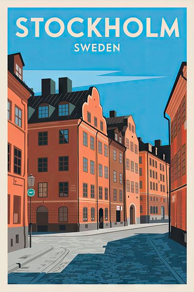 Stockholm, Suède. par Poster Art Shop