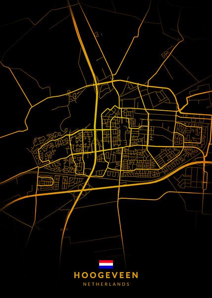 Hoogeveen City Map by Kenda Maruyama