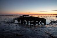 lever du soleil sur la mer des Wadden aux Pays-Bas. par Gert Hilbink Aperçu