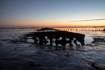De Waddenzee bij zonsopkomst