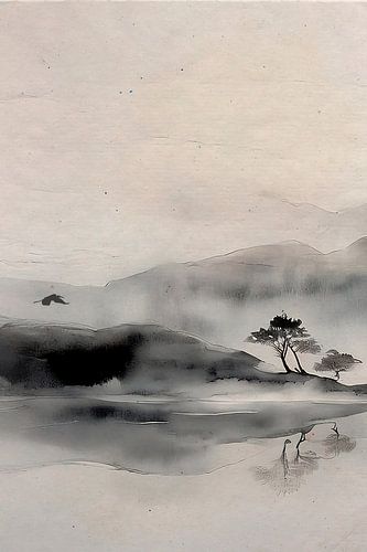 ZEN ART: Drieluik (deel 1): Sereen Japans landschap