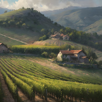 Vignoble rustique