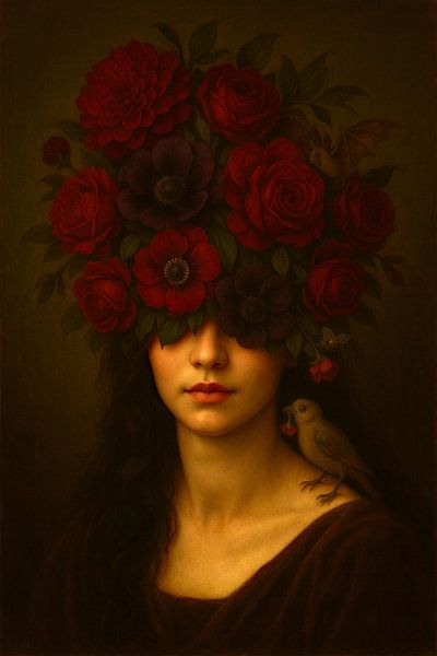 Porträt Die dunkle Muse von Moonheart Artworks