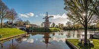 Forteresse de Dokkum avec moulin et miroir dans le canal par Harrie Muis Aperçu