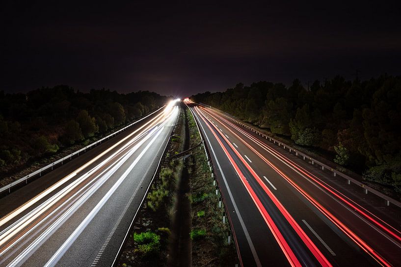 car light trails at night by VIDEOMUNDUM