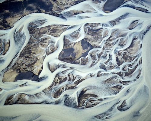 Flussdelta Texturen von Island #4