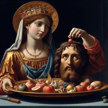 Salome and the head of John the Baptist by By Nathan
