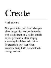 Create Definition – White von WordsThatInspire