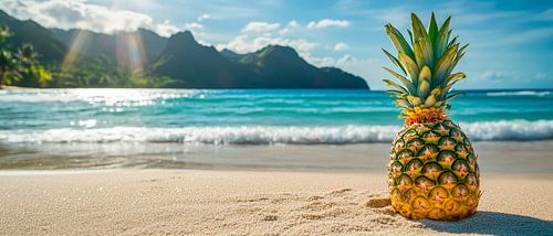 Ananas op het strand - Tropisch paradijs