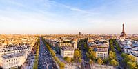 Blick auf Paris mit der Champs-Elysées und dem Eiffelturm von Werner Dieterich Miniaturansicht