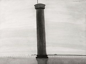 Léon Spilliaert - Le Phare aux signaux [Der Leuchtturm] (1909)