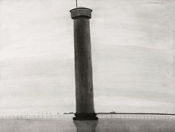 Léon Spilliaert - Le Phare aux signaux [Der Leuchtturm] (1909) von Peter Balan
