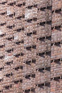 Mur de briques à l'Anzeigerhochhaus, Hanovre, Basse-Saxe, Allemagne, Europe