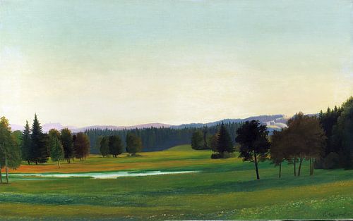 Opper-Beiers landschap (landschap bij Aibling), Georg Schrimpf, 1932
