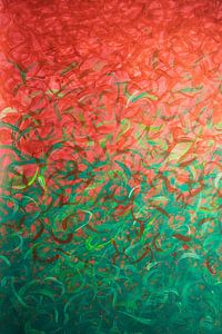 Du ROUGE au VERT - Peinture abstraite