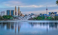 Kuala Lumpur skyline during sunset