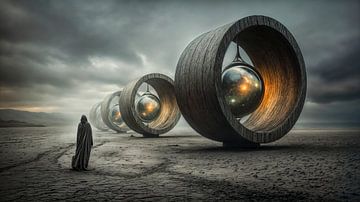 De bewakers van eindeloze tijd van Klaus Tesching - Art-AI