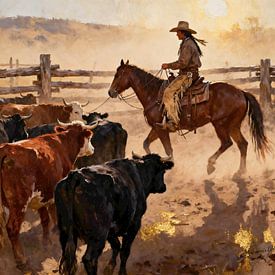 Last Light on the Corral van Johannas Art Creations