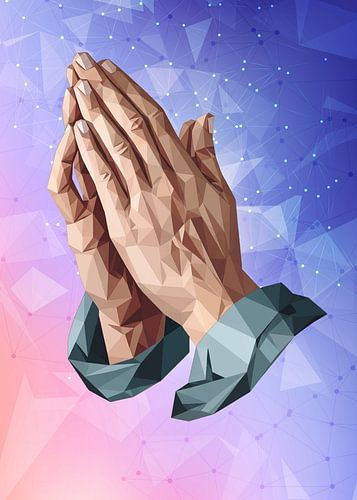 Betende Hände Low Poly