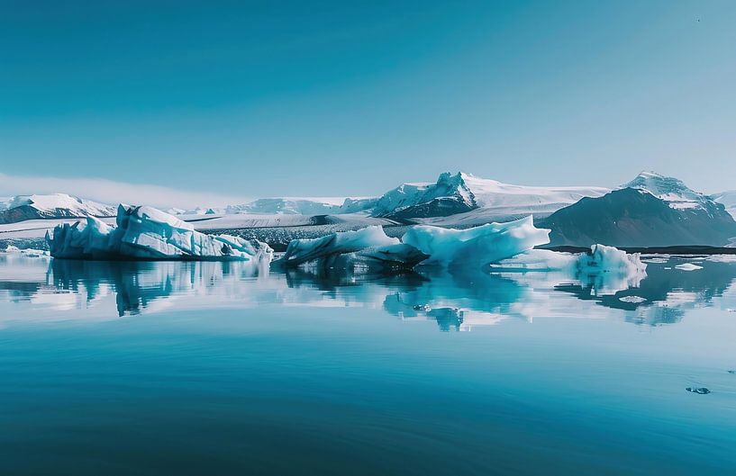 IJzige gloed in het licht van fernlichtsicht