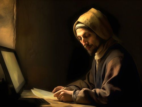 L'homme derrière l'ordinateur