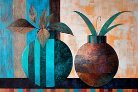 Abstract vases with plants by Poster Art Shop