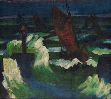 Max Pechstein, Boats on the Baltic Sea, 1922