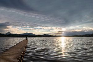 Knopfensee, kijkend naar de zonsondergang