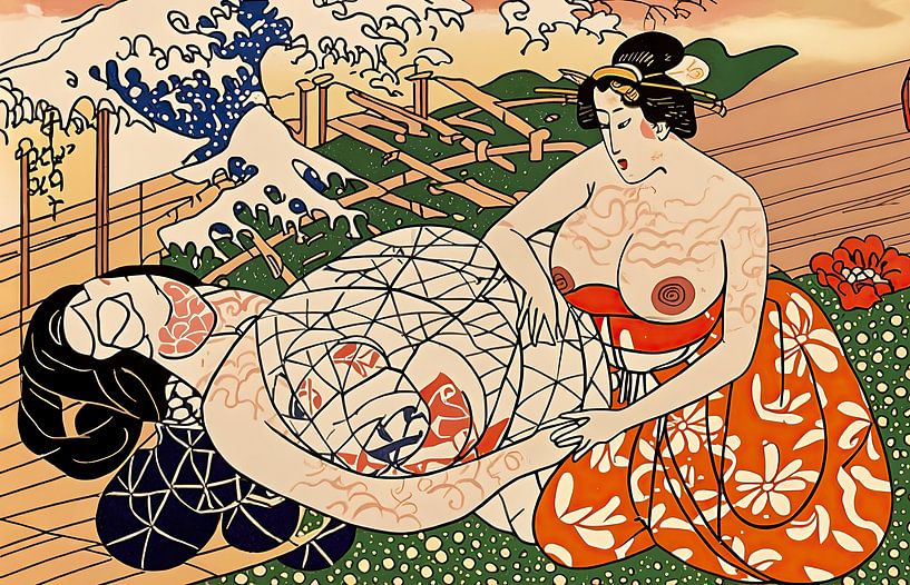 japanese erotic art abstract by Egon Zitter