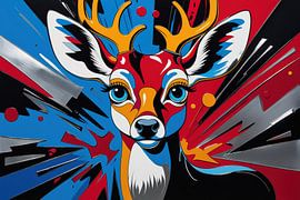 Grafik Hirsche mit Geweih von Art & Soul Creations