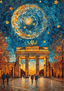 Brandenburger Tor Berlin Mond