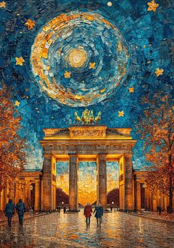 Brandenburger Tor Berlin Mond von Niklas Maximilian