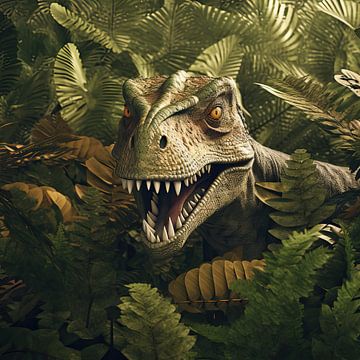 Dinosaurus Schilderij van Blikvanger Schilderijen