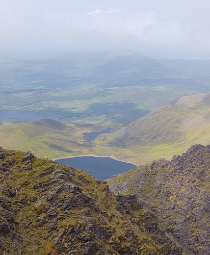 View from Carrauntoohil of Carrantuohill (Irish Gaelic: Corrán Tuathail) Ireland