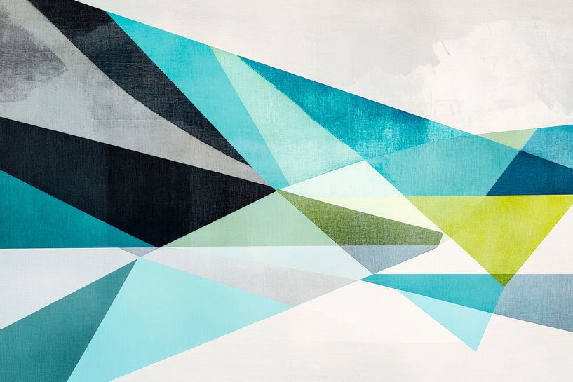 Geometric harmony in soft colours by Poster Art Shop