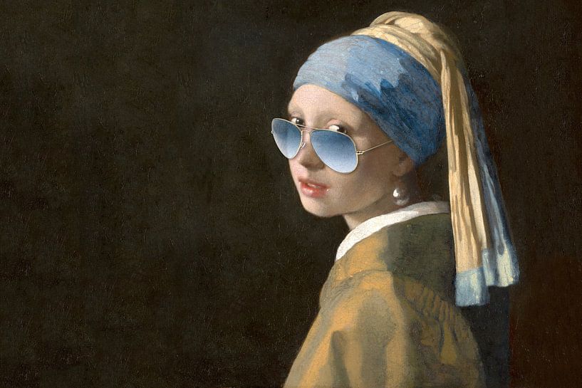 The girl with the blue sunglasses by Marieke de Koning