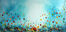 Blaue Blumen von Gena Theheartofart