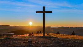 Schöner Sonnenaufgang auf dem Belchen