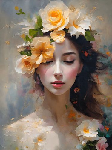 Fine art portrait young woman