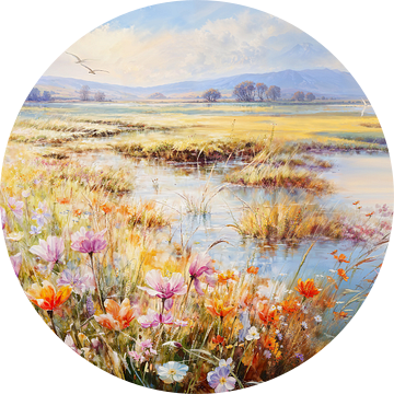 Bloemenveld in het voorjaar