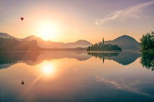 Panorama Bleder See Slowenien