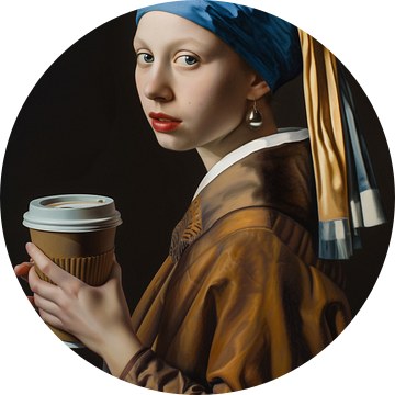 Koffiepauze voor het meisje met de parel | Geïnspireerd door Vermeer van Frank Daske | Foto & Design