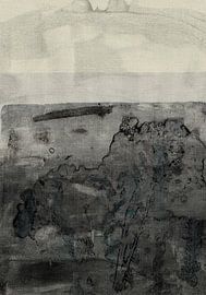 Abstract botanisch. Minimalistische kunst in neutrale kleuren. van Dina Dankers