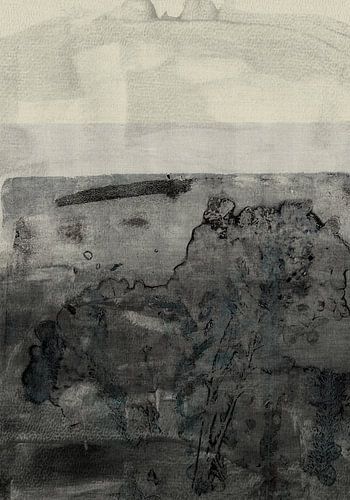 Abstract botanisch. Minimalistische kunst in neutrale kleuren.