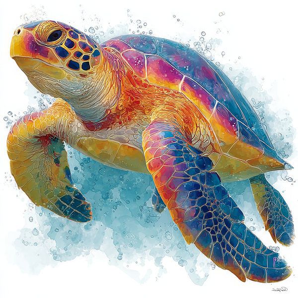 Tortue de mer par Gelissen Artworks