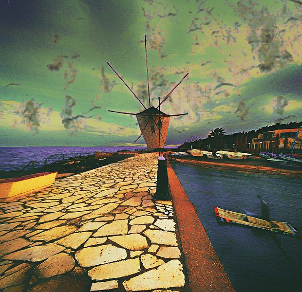 Moulin à vent de Corfou par Art Guveau