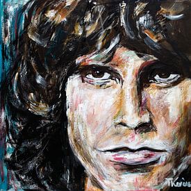 Portrait de Jim Morrison. sur Therese Brals